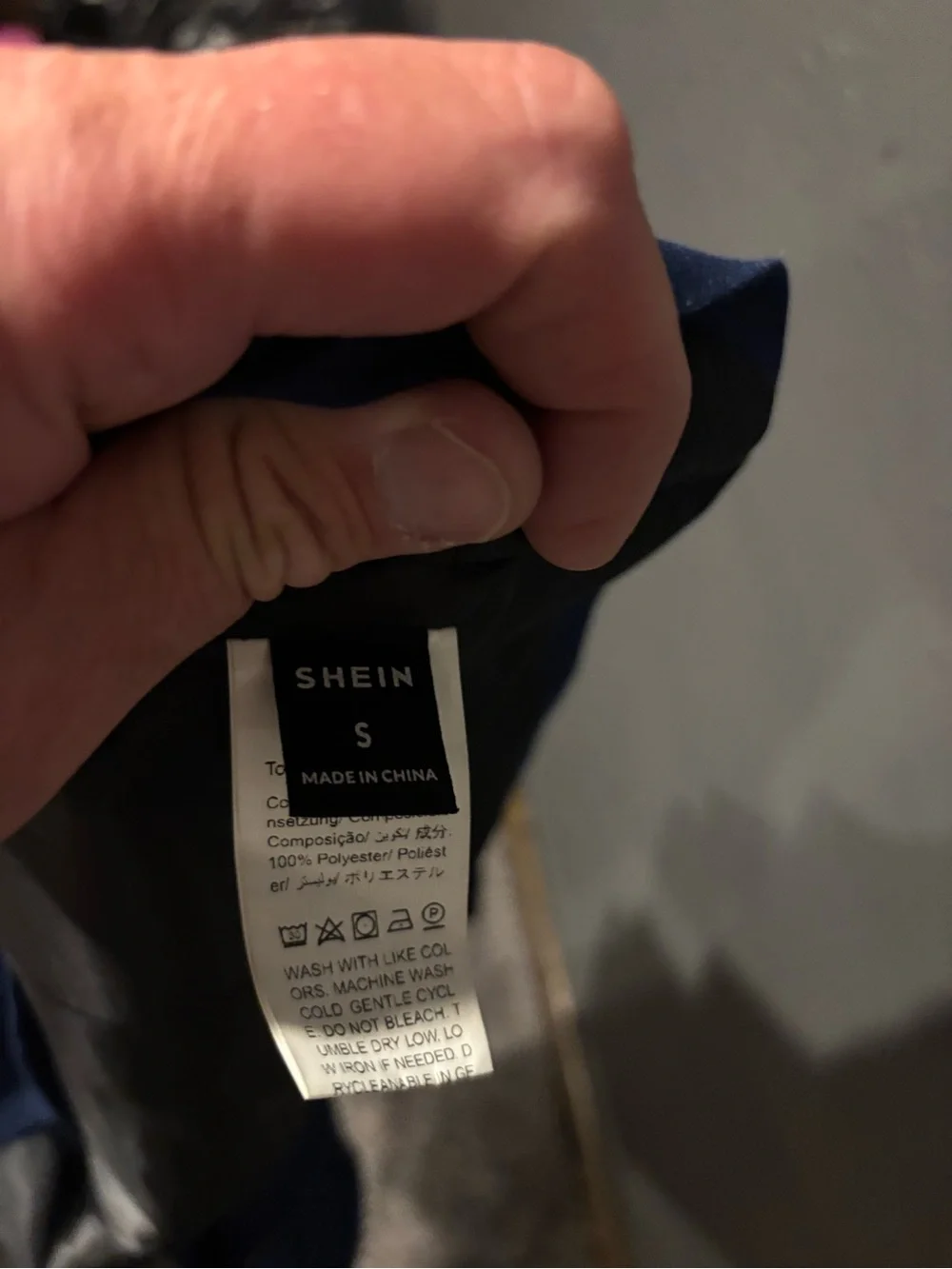 Men's SHEIN Navy Two-Button Blazer